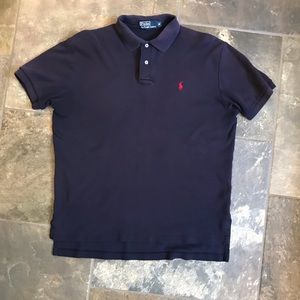 Navy blue polo shirt - Medium